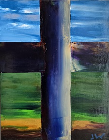 Click to view Cross of Earth and Sky original painting by JW Goossen