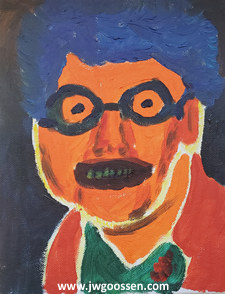 More info on JW Goossen's Freakylady painting from his Faces Paintings Series...